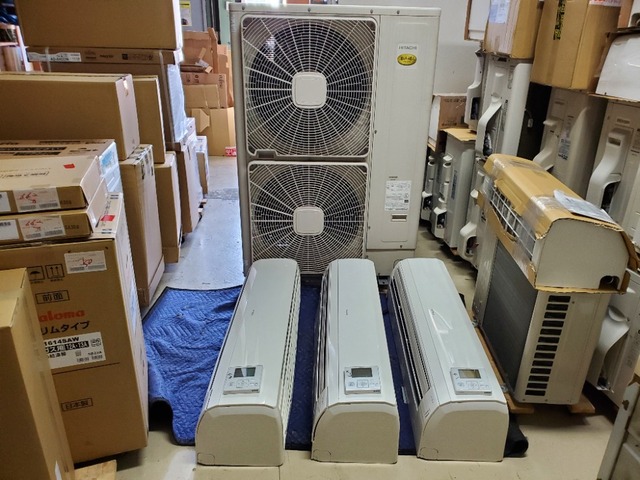 【三相 200V】 2019年製 日立 業務用エアコン 22.4kw（8馬力）トリプル壁掛 RPK-GP80K2
